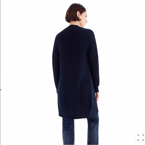 J. Crew | Long Ribbed Open Cardigan - Picture 3 of 9